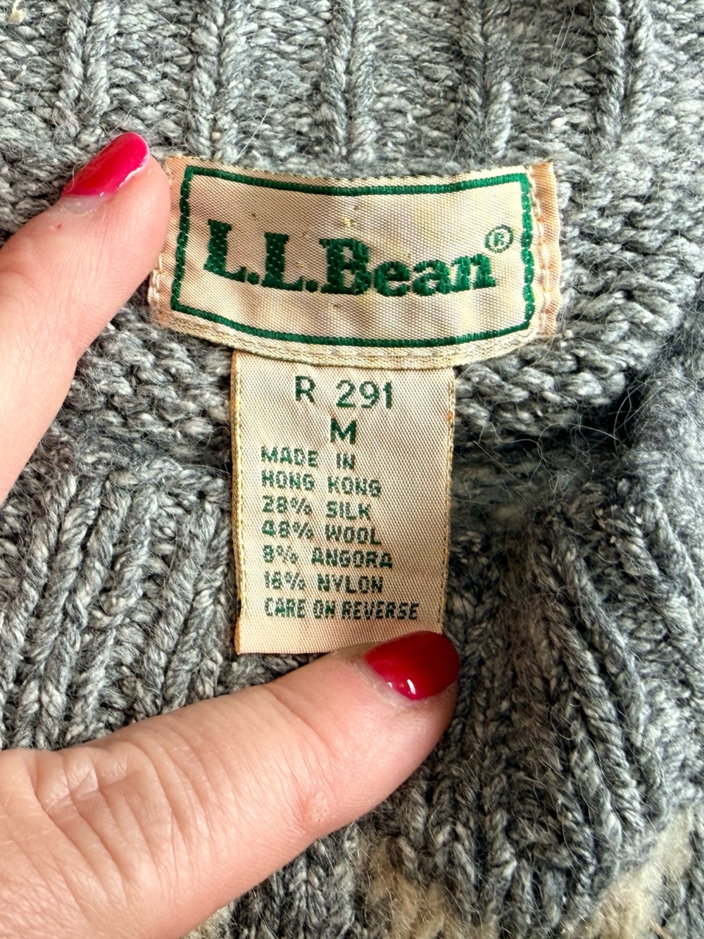 Vintage L.L.Bean Wool-blend Nordic Crew Neck Sweater Floral Fair Isle Pattern - Picture 5 of 7